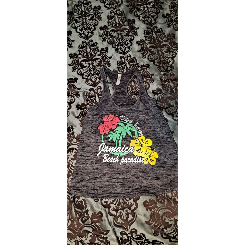 Jamaica One Love Gray Tank Top Ladies Size S